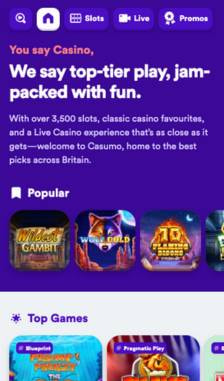 Casumo User Experience on Site