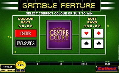 Centre Court Slot - Gamble Feature