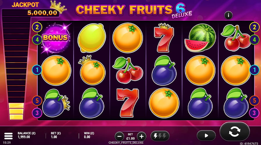 Free Demo of the Cheeky Fruits 6 Deluxe Slot