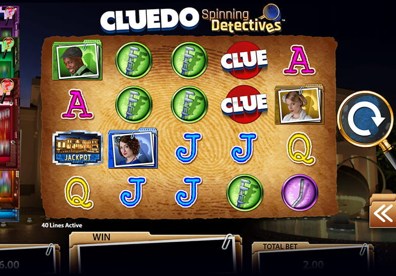 CLUEDO Spinning Detectives WMS Online Slot Machine