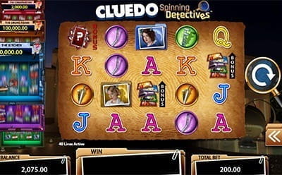 Cluedo Spinning Detectives Slot Mobile