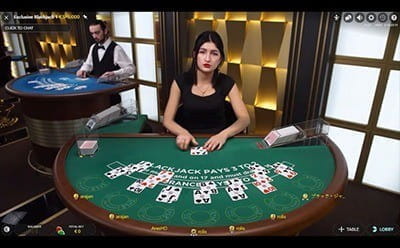 Live Blackjack at ComeOn Casino