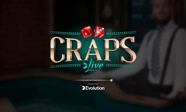Craps loading screen by Evolution Gaming showing virtual table design in online casino