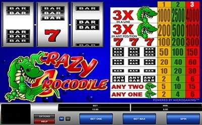 Betting Controls for Crazy Crocodile Slot