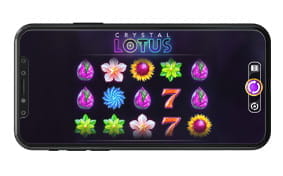 Playing Crystal Lotus on the Jackpotjoy App for iPhone
