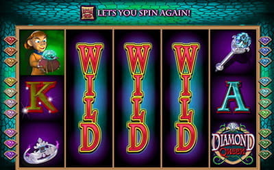 Diamond Queen Free Spins with Stacked Locked Wilds