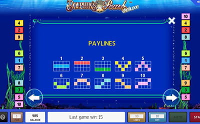 Dolphin's Pearl Deluxe Slot Paylines