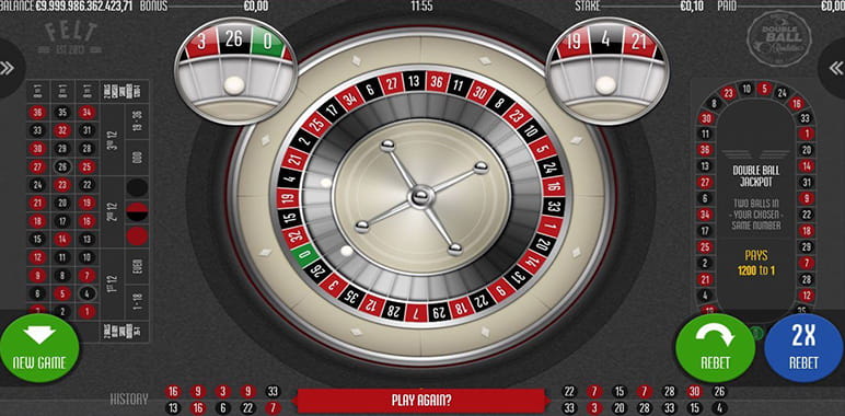 Double Ball Roulette Filz