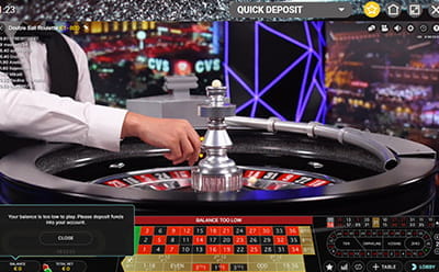 Double Ball Roulette Live Table via CasinoLuck App