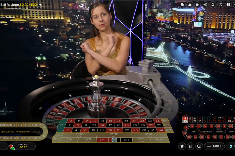 Screenshot from a Session at the Double Ball Roulette Table