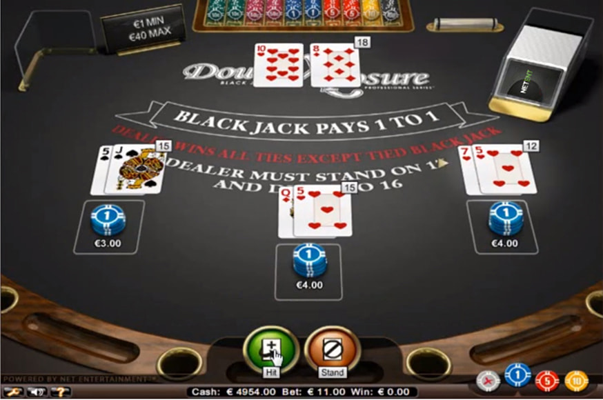Double Exposure Blackjack Pro Series gameplay screenshot