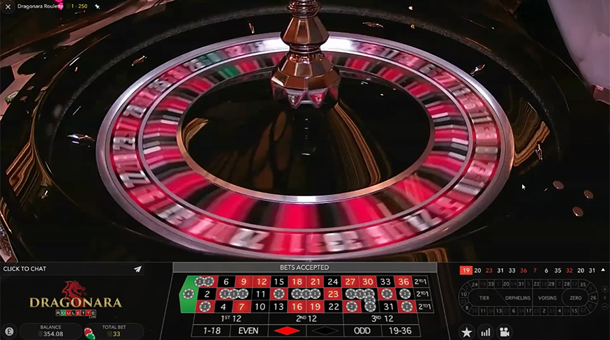 Dragonara Roulette gameplay screenshot