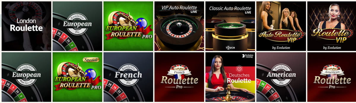 The Table Games Catalogue in DrueckGlueck