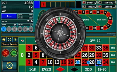 Live Virtual Roulette at EGT Casinos