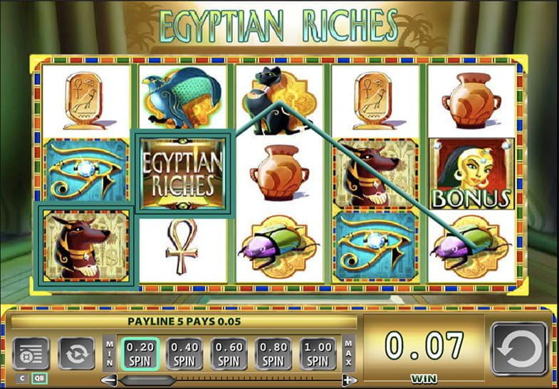 In-Game Egyptian Riches Interface