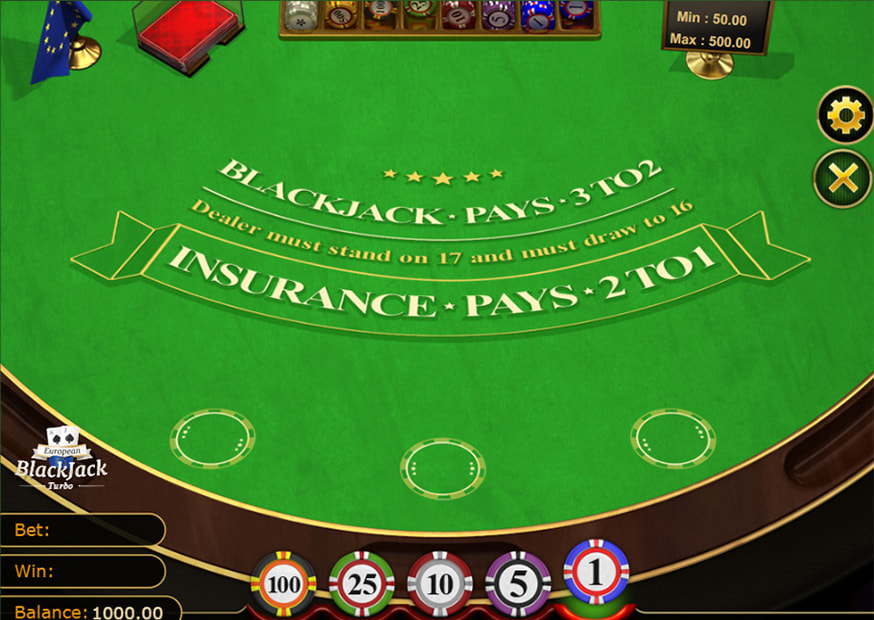 European Blackjack Turbo table view