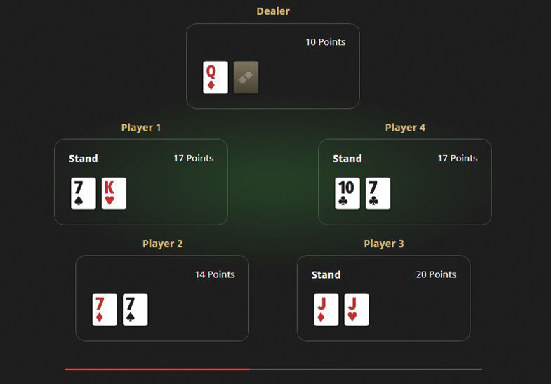 Exchange Blackjack Gameplay at Betfair