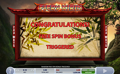 Fiery Kirin Slot Free Spins