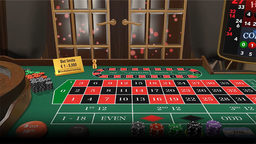 First Person Roulette table view