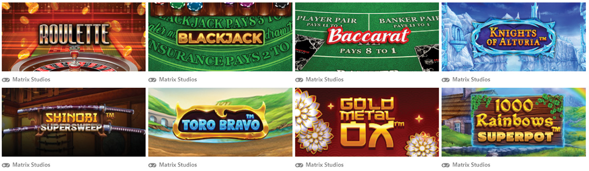 The Table Games Catalogue at Flume Casino