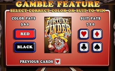 Fortune Finder Gamble Feature