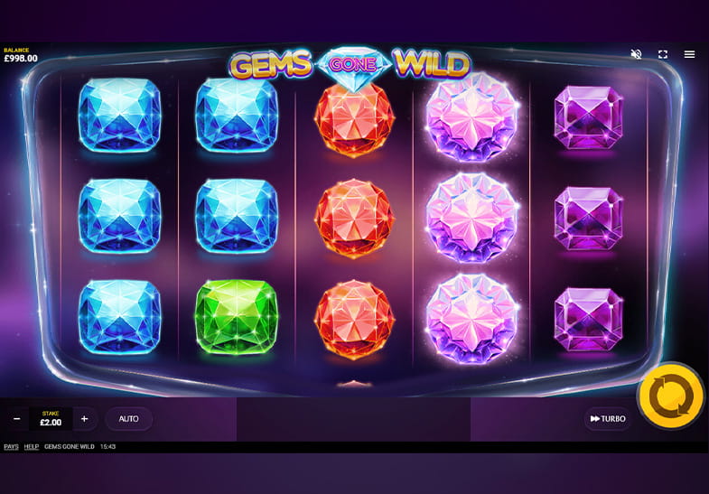 Free Demo of the Gems Gone Wild Power Reels Slot