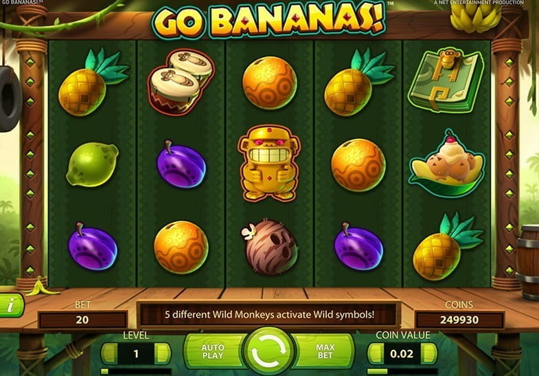 Free demo of the Go Bananas! Slot game