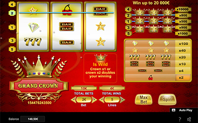 Grand Crown Slot Special Prizes