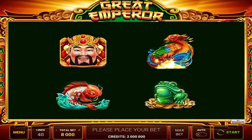 The Paytable of Great Emperor Online Slot