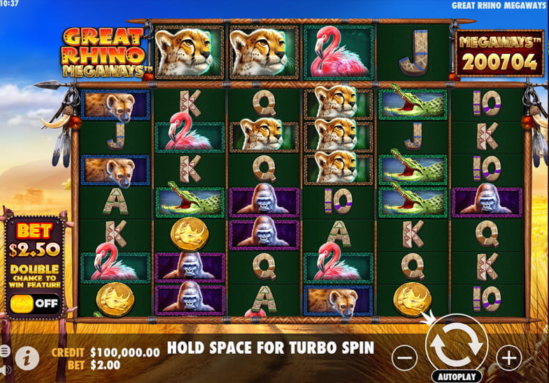 Free Demo of the Great Rhino Megaways Slot