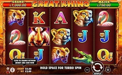 At Matchbook Casino You Can Find Pragmatic Play's Great Rhino Video Slot Game