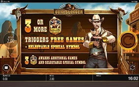 Gunslinger Slot Game at Gate 777 Mobile Casino on iPad