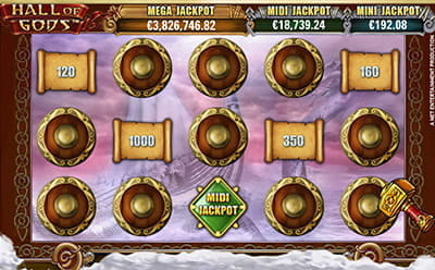 Jackpot Game at Hall of Gods
