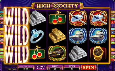 High Society Stacked Wilds Feature