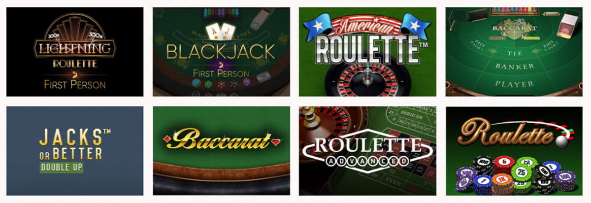 Table Games Catalog in Hollywood Casino