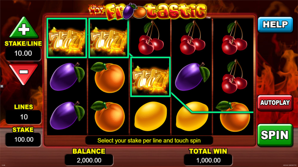Online casino hot frootastic