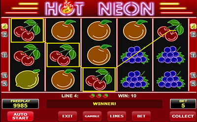 Hot Neon Slot Bonus Round