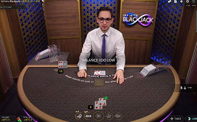 Infinite Blackjack Live Dealer Table