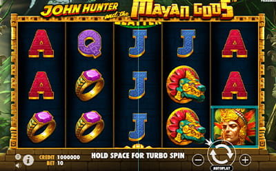 Der Online Slot John Hunter and The Mayan Gods bei Boomerang