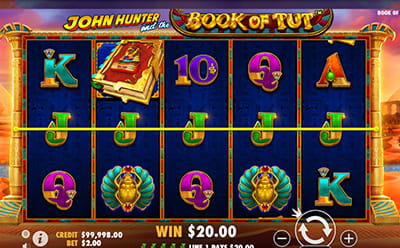 John Hunter and the Book of Tut Slot at 21.com Casino