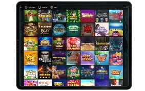 Game Selection at Kaboo Mobile Casino iPad