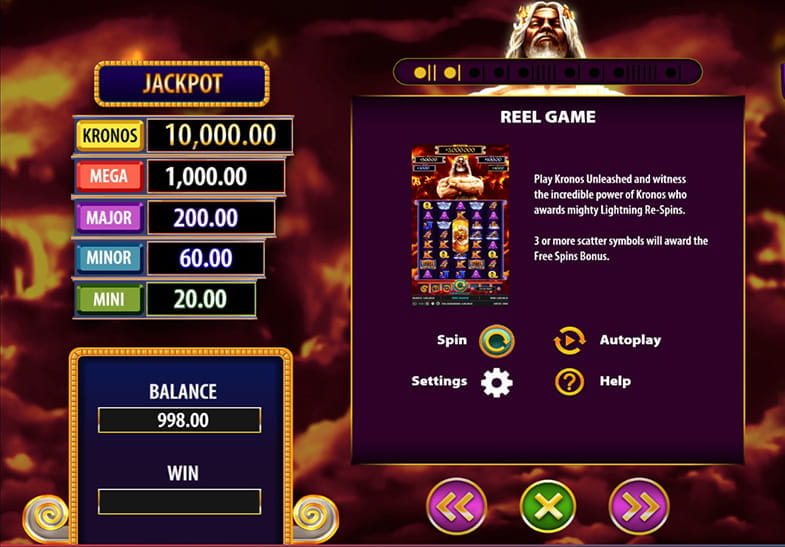 Kronos Unleashed Jackpot Free Slot