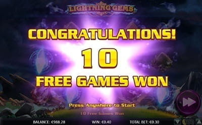 Lightning Gems Slot Free Spins