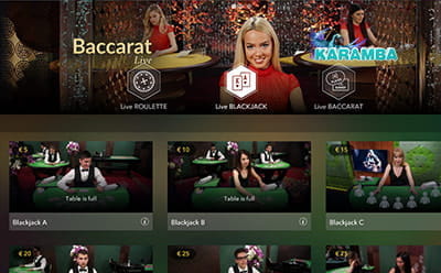 You Can Now Play Live Dealer Baccarat at Karamba!