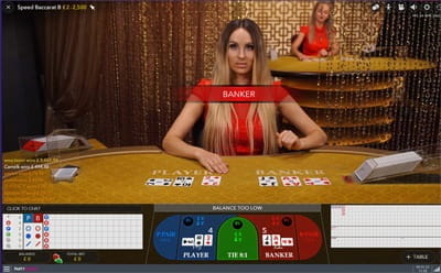 Live Dealer on the Speed Baccarat Game Anticipates Players Bets
