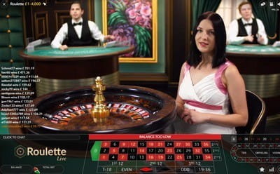 The Live Roulette Tables at All British Casino