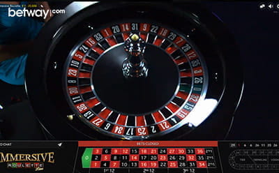 Live Roulette at Betway Casino