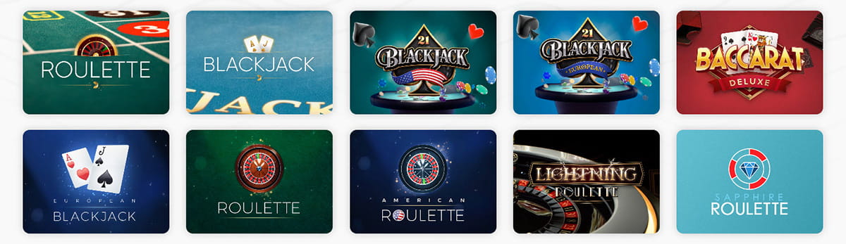Table Games Catalogue at Lottomart Casino