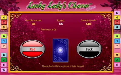 Lucky Lady's Charm Deluxe Slot Gamble Feature