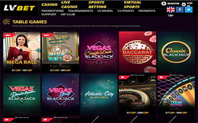 LV BET Mobile Casino Blackjack Games